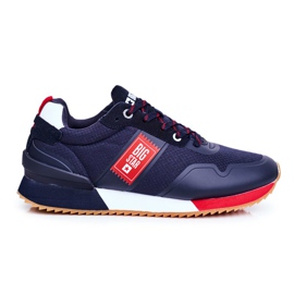 Miesten urheilukengät Big Star Navy Blue GG174182 punainen tummansininen