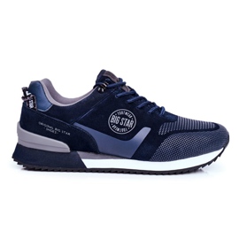 Miesten urheilukengät Big Star Navy Blue GG174547 tummansininen sininen harmaa