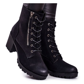 S.Barski Naisten saappaat kantapäässä Lämmin musta Vimen