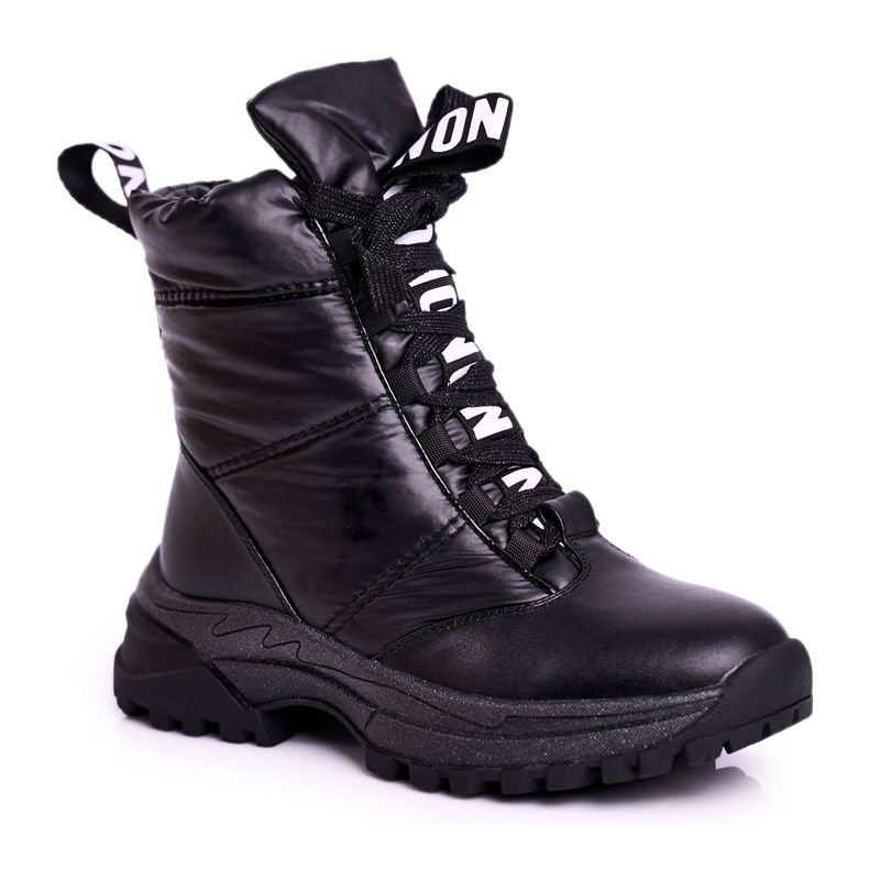 Apawwa Lasten turkiseristetyt lumisaappaat, mustat Grantes