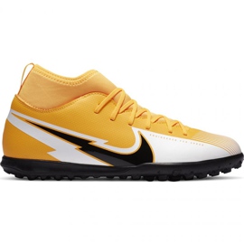 Nike Mercurial Superfly 7 Club Tf Jr AT8156 801 jalkapallokengät keltainen / valkoinen keltaiset