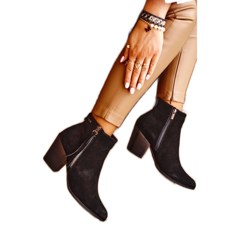 Big Star Naisten saappaat korkokenkiä iso tähti musta GG274362