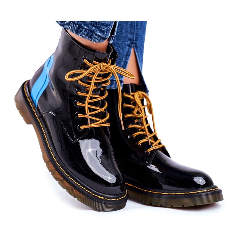 Naisten saappaat Trappers Glany Goe Nahka Musta GG2N3056