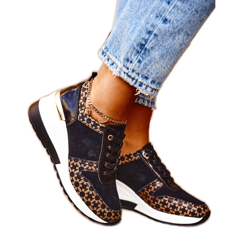 S.Barski Naisten urheilukengät Tennarit Musta Valkoinen Metronus beige