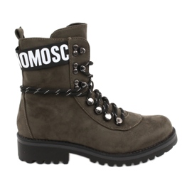 Evento Pitkä Timberki Khaki 9BT35-1331 Dk.vihreä Popsi musta