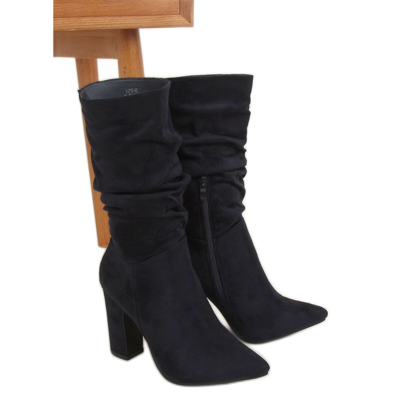 Tummansiniset korkeat saappaat D7510 D.BLUE laivastonsininen