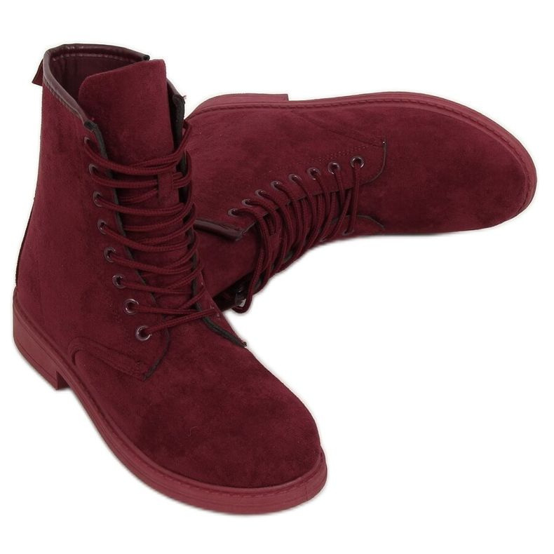 Viininpunaiset nauhakengät E2002 Viini punainen