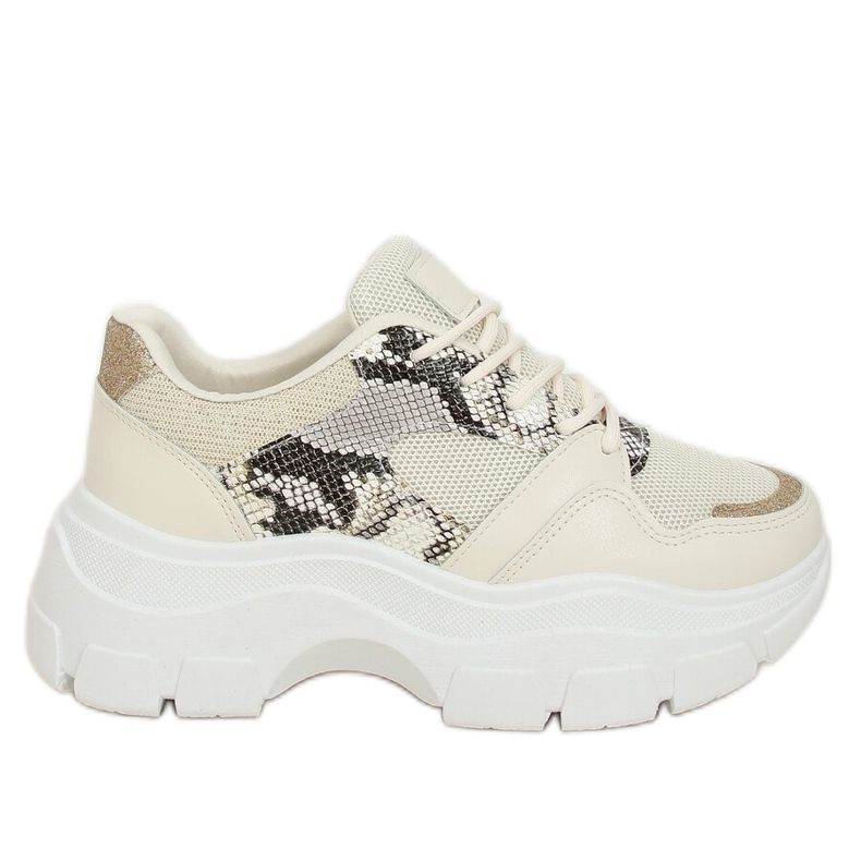 Naisten beige urheilukengät BL195P Beige