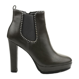 Harmaat saappaat, joissa vetoketju ja Circus -kuminauha