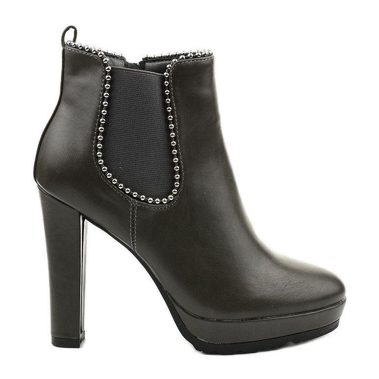 Harmaat saappaat, joissa vetoketju ja Circus -kuminauha