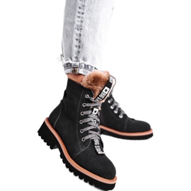 Naisten saappaat Suede Big Star Harmaa GG274903 musta