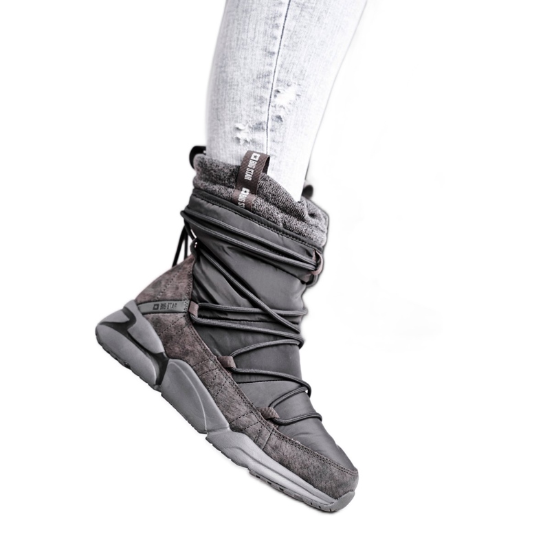 Naisten lumikengät Big Star Grey GG274629 harmaa