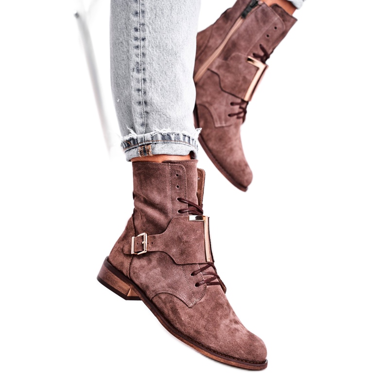 Naisten saappaat Nicole Suede Vaaleanruskea 2591