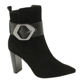 Caprice-mustat saappaat soljella 25317-25 025