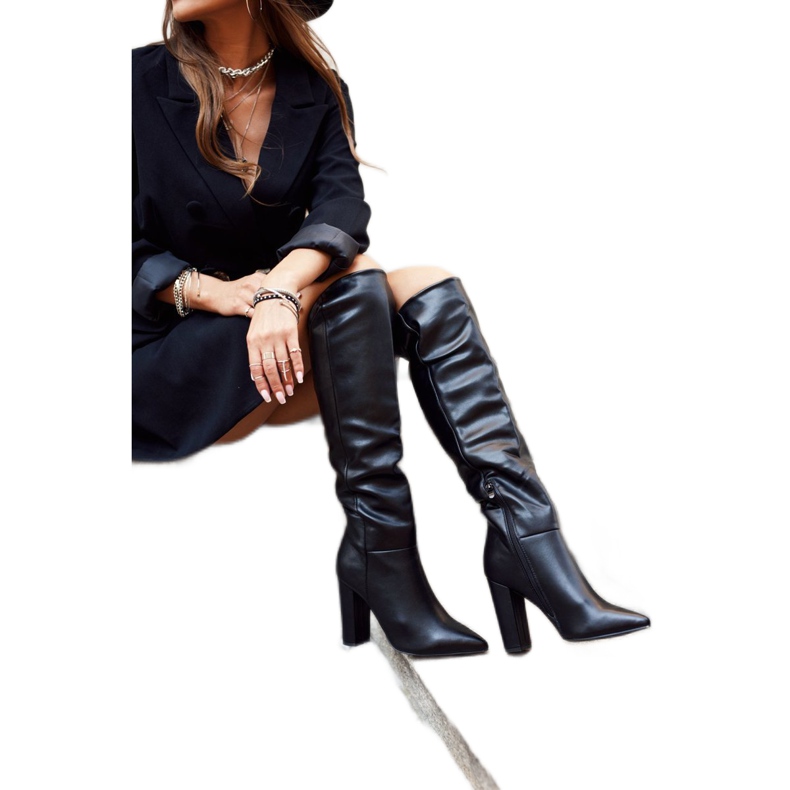 SEA Naisten saappaat kantapäässä Lämmin musta Vellma