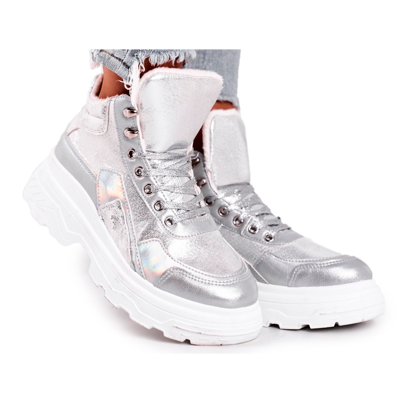 PS1 Naisten urheilukengät lämmitetty hopea Davan