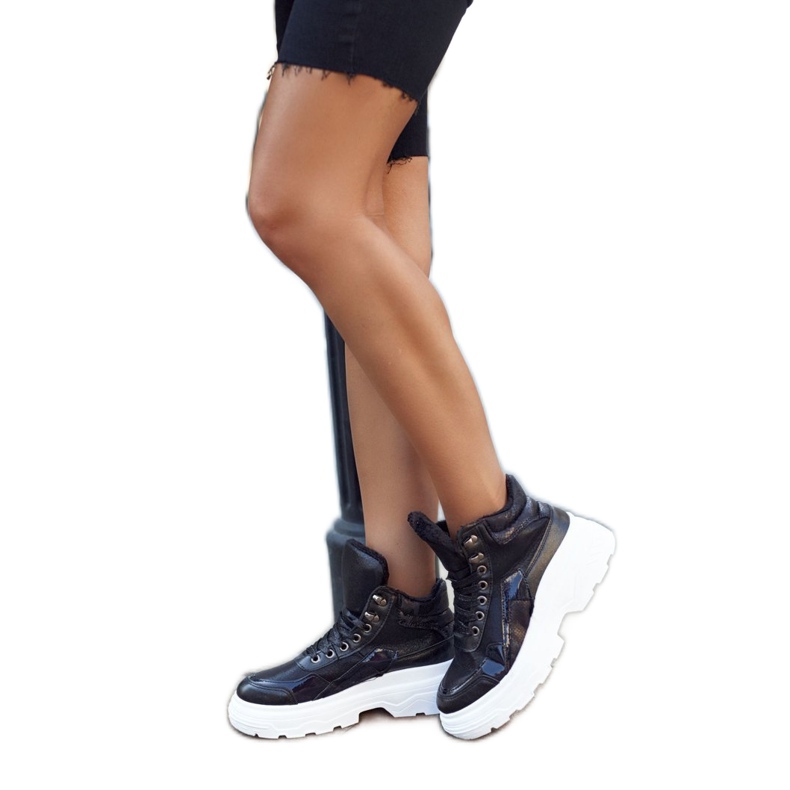 PS1 Naisten urheilukengät lämmitetty musta Davan