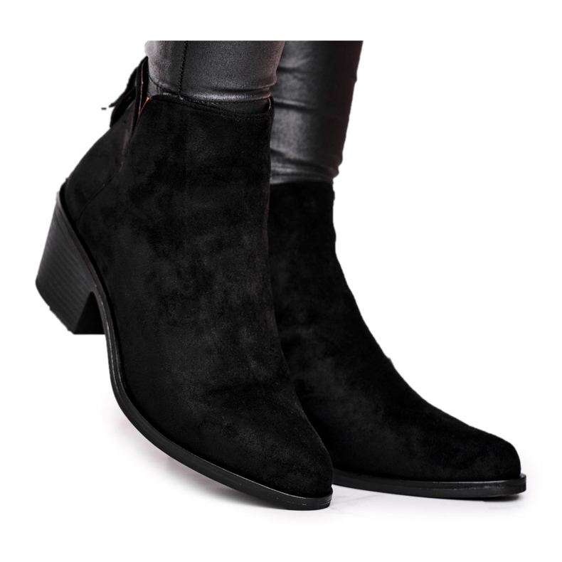 S.Barski Naisten saappaat Matalakorkoiset Lämmin syksy musta maitomainen