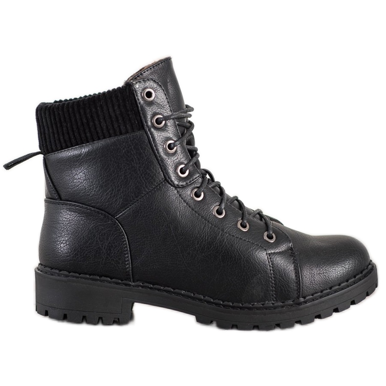 Kylie Lace-up Trappers musta