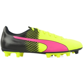 Jalkapallokengät Puma Evo Speed ​​5.5 Fg 103596 01 keltainen, keltainen, pinkki keltainen