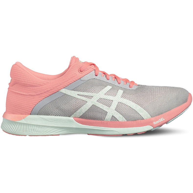 Asics Fuze X Rush T768N-9687 naisten juoksukengät vaaleanpunainen harmaa