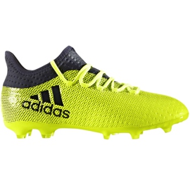 Adidas X 17.1 Fg Jr S82297 jalkapallokengät monivärinen vihreä