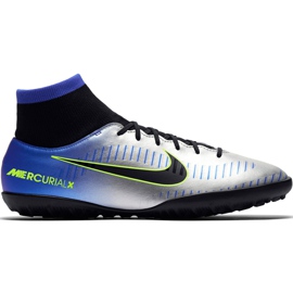 Nike Mercurial X Victory 6 Df Neymar Tf 921514407 jalkapallokengät vihreä, sininen, harmaa / hopea sininen