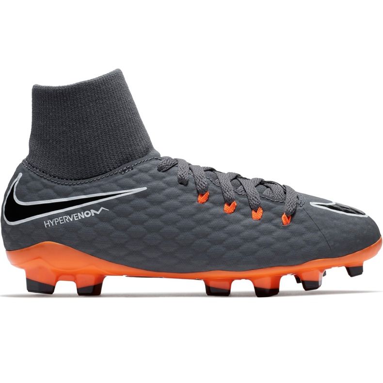 Nike Hypervenom Phantom 3 Academy Df Fg Jr AH7287 081 jalkapallokengät monivärinen harmaa