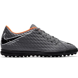Nike Hypervenom Phantom X 3 Club Tf Jr AH7298 081 jalkapallokengät harmaa / hopea, oranssi, harmaa / hopea harmaa