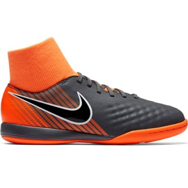 Nike Magista Obra X 2 Academy Df Ic Jr AH7315 080 jalkapallokengät harmaa