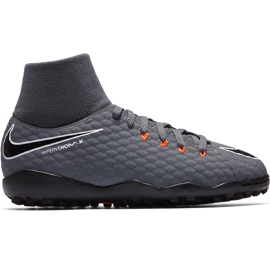 Nike Hypervenom Phantom X 3 Academy Df Tf Jr AH7293081 jalkapallokengät monivärinen harmaa