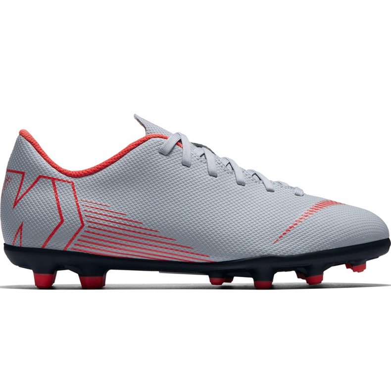 Nike Mercurial Vapor 12 Club Mg Jr AH7350 060 jalkapallokengät monivärinen harmaa