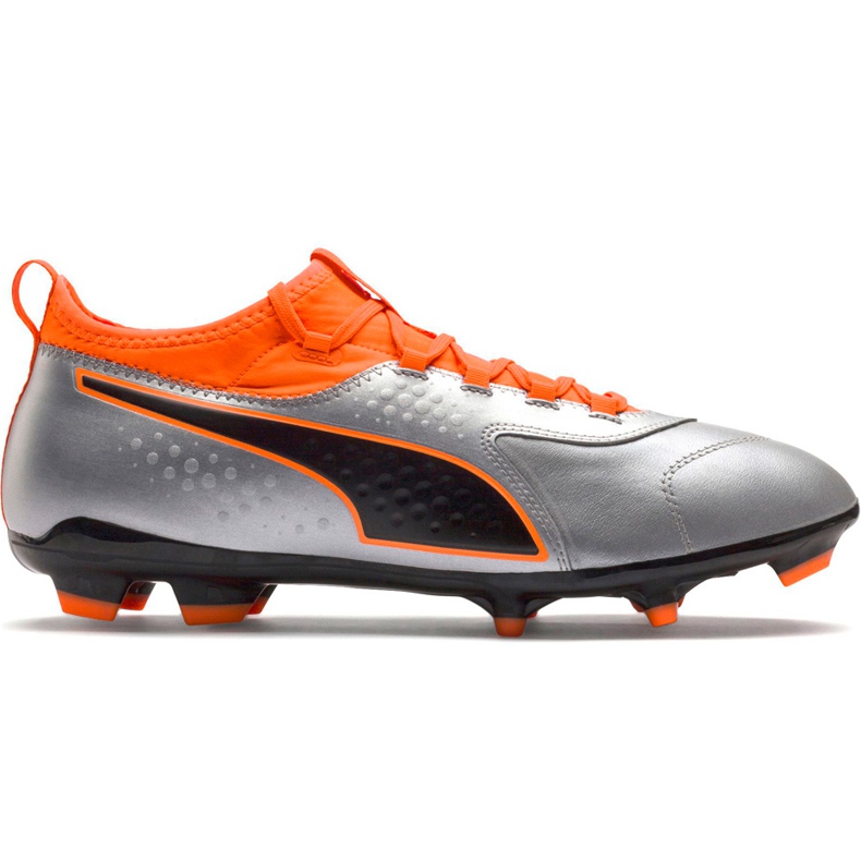 Puma One 3 Lth Fg jalkapallokengät harmaa-oranssi 104743 01 monivärinen