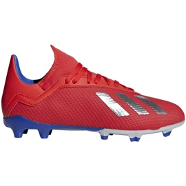 Adidas X 18.3 Fg Jr Punainen Jalkapallokengät BB9371 monivärinen