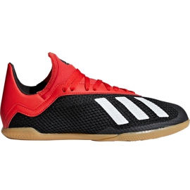 Adidas X 18.3 In Jr BB9395 jalkapallokengät musta monivärinen