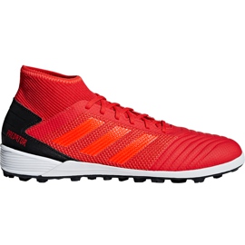 Adidas Predator Tango 19.3 Tf D97962 jalkapallokengät punainen punainen
