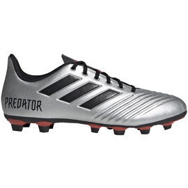 Jalkapallokengät adidas Predator 19.4 FxG silver F35597 hopea