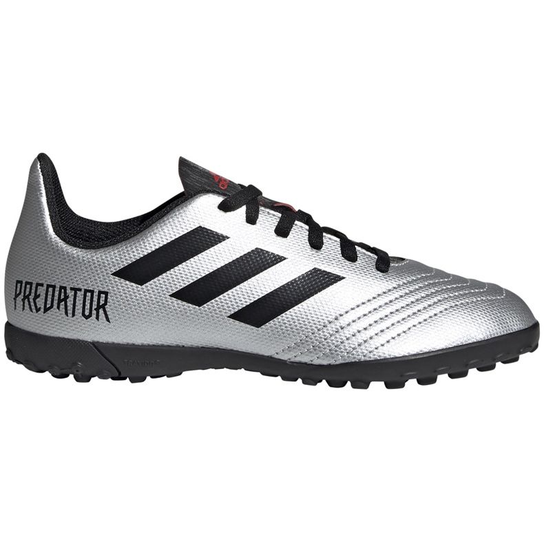 Jalkapallokengät adidas Predator 19.4 Tf Jr silver G25825 monivärinen hopea