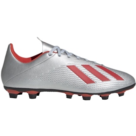 Jalkapallokengät adidas X 19.4 FxG silver F35379 monivärinen hopea