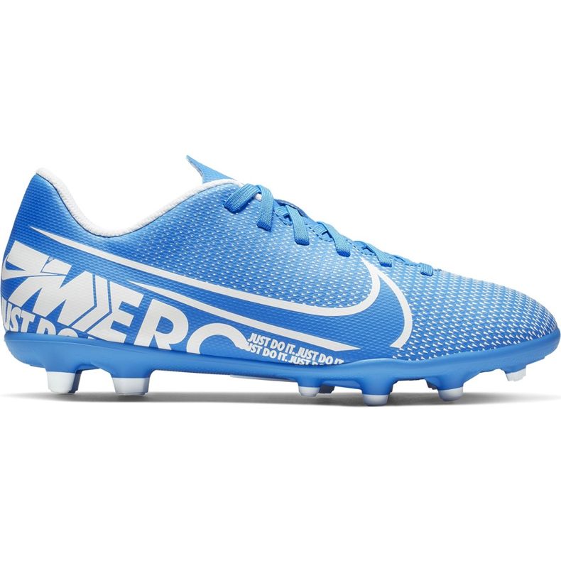 Nike Mercurial Vapor 13 Club FG / MG Junior AT8161 414 jalkapallokengät sininen sininen