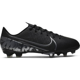 Nike Mercurial Vapor 13 Academy FG / MG Junior AT8123 001 jalkapallokengät musta musta
