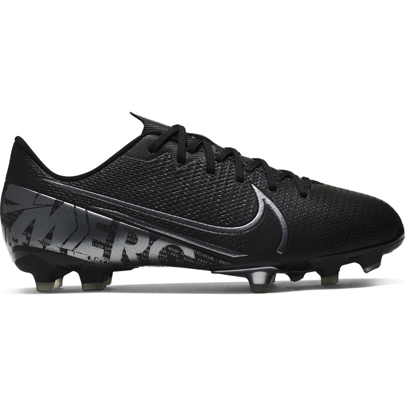 Nike Mercurial Vapor 13 Academy FG / MG Junior AT8123 001 jalkapallokengät musta musta