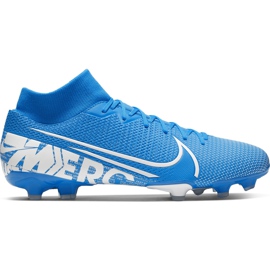 Nike Mercurial Superfly 7 Academy FG / MG AT7946 414 jalkapallokengät monivärinen sininen