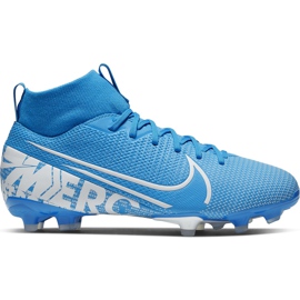 Nike Mercurial Superfly 7 Academy FG / MG Junior AT8120 414 jalkapallokengät sininen sininen