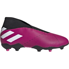 Adidas Nemeziz 19.3 Ll Fg Jr vaaleanpunainen jalkapallokengät EF8848 musta