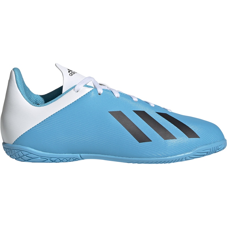 Jalkapallokengät adidas X 19.4 Juniori sininen ja valkoinen F35352