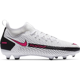Nike Phantom Gt Academy Df FG / MG Junior CW6694 160 jalkapallokengät valkoinen valkoinen