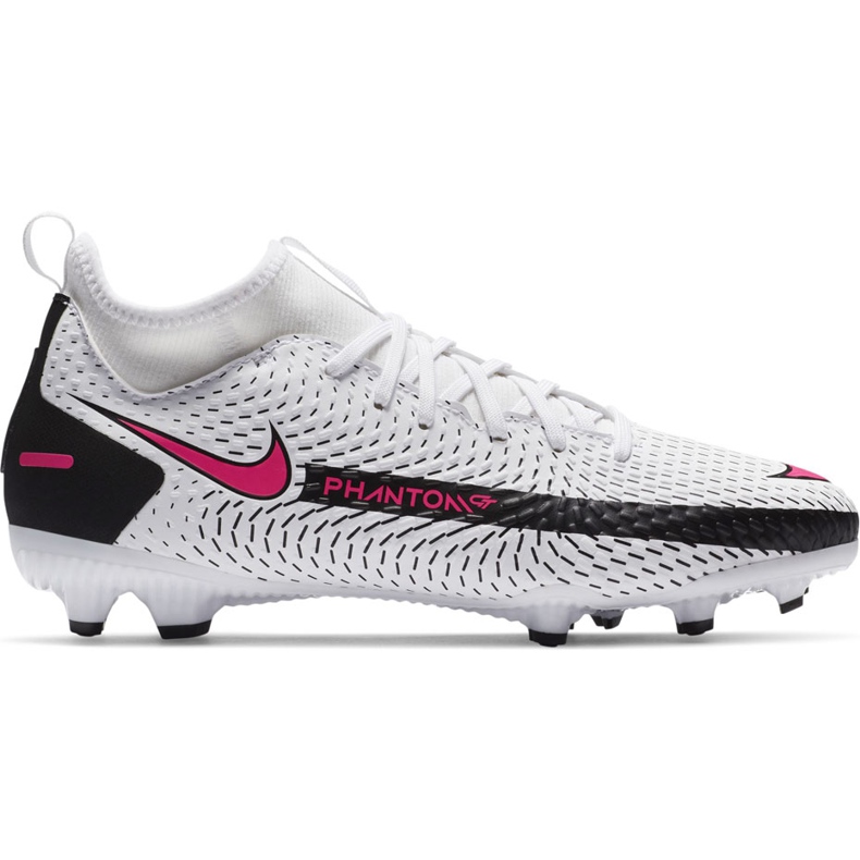 Nike Phantom Gt Academy Df FG / MG Junior CW6694 160 jalkapallokengät valkoinen valkoinen