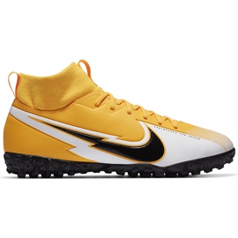 Nike Mercurial Superfly 7 Academy Tf Junior AT8143 801 jalkapallokengät oranssi keltainen