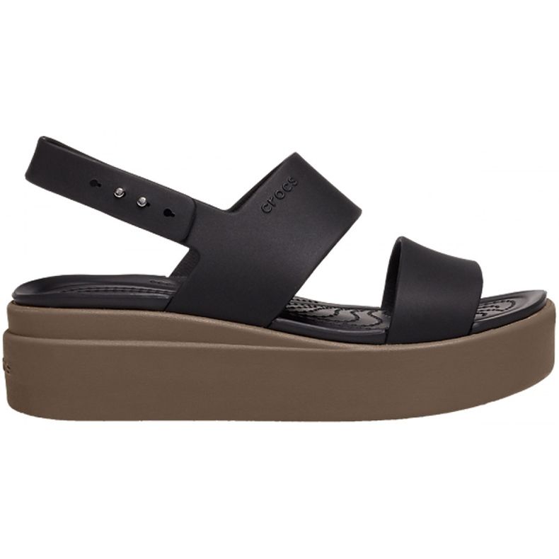 Crocs naisten sandaalit Brooklyn Low Wedge W ruskea 206453 07H musta